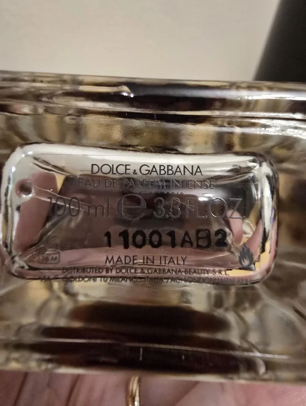 Dolce & Gabbana Q Bottle with Gold and Burgundy Crown Cap